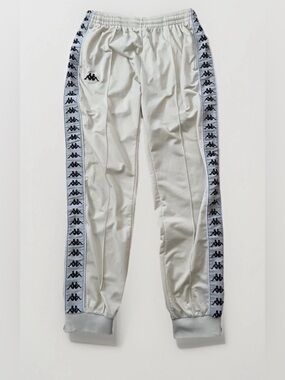 Kappa Track Pants Joggers Size XL Cream Taupe Ankle Zip Y2K Streetwear